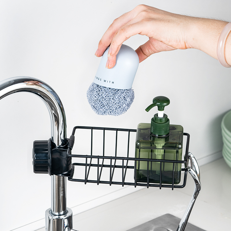 Kitchen Containing Theiner Sponge Drain Rack Sink Containing Layer Rack Rag Shelf Stainless Steel Taps Shelve Shelf Free