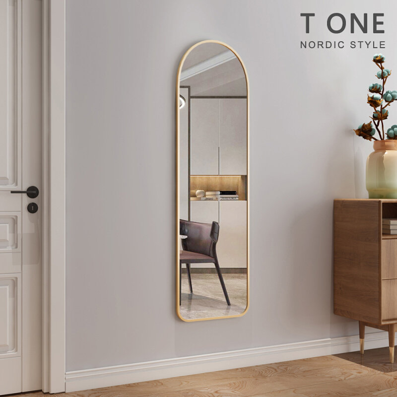 Entrance full-body mirror ins wind girl bedroom home entry special-shaped dressing mirror wall-mounted wall-mounted fitting mirror