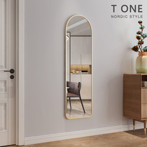 Entrance Door Full Body Mirror Ins Wind Girls Bedroom Home Entrance Profiled Dress Mirrors Wall-mounted Wall Fitting Wall Fitting Glasses