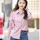 New plaid long-sleeved shirt women's loose Korean style student retro Hong Kong style long-sleeved top all-match bottoming shirt tide