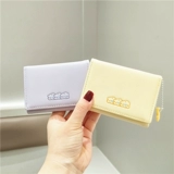 Японский бумажник, милый короткий картхолдер, свежий кошелек, с вышивкой