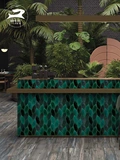 Mo Green Leaf Mosaic Pline Nordic кухня ванная комната интернет -знаменитость ресторан ресторан Кафе Арт Плитка