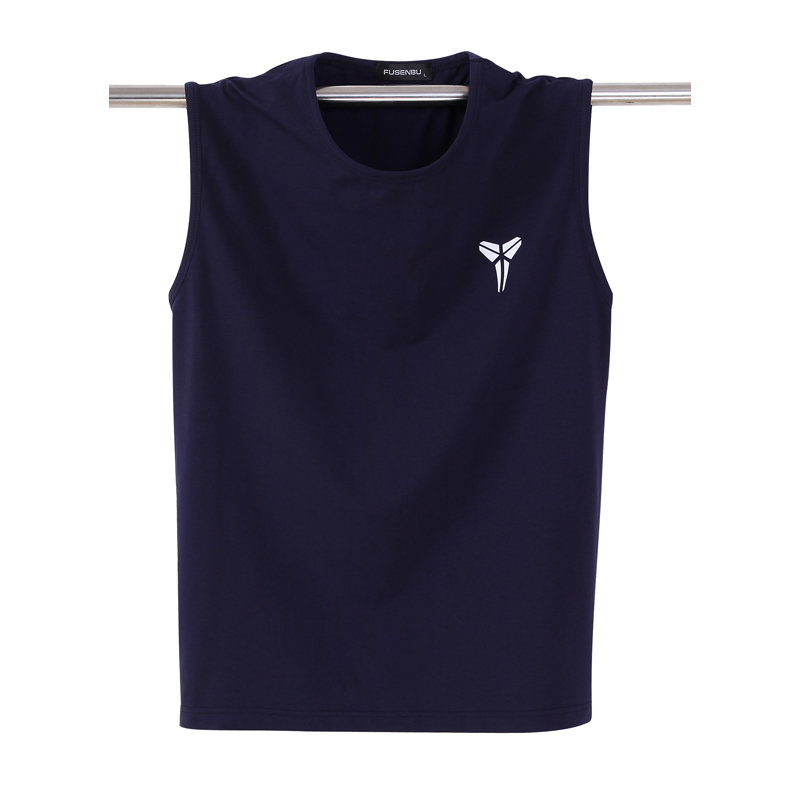 Áo vest nam size rộng mới cotton mỏng không tay rộng vai áo thun nam giản dị cổ tròn thể thao đáy quần vest áo gym
