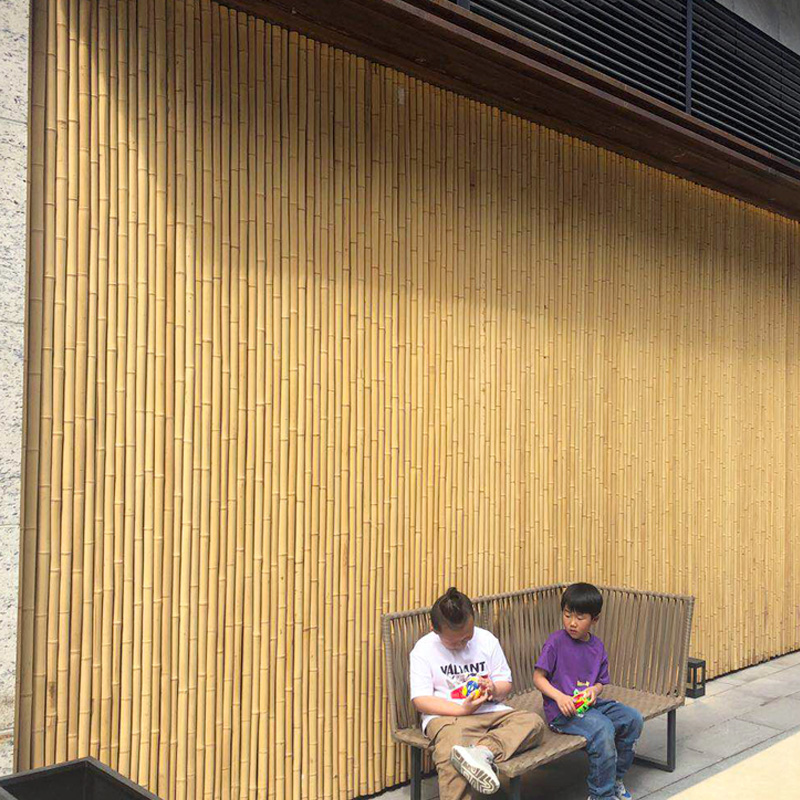 Customizable decoration decoration fence bamboo pole bamboo curtain screen partition outdoor anti-corrosion bamboo fence courtyard bamboo wall fence