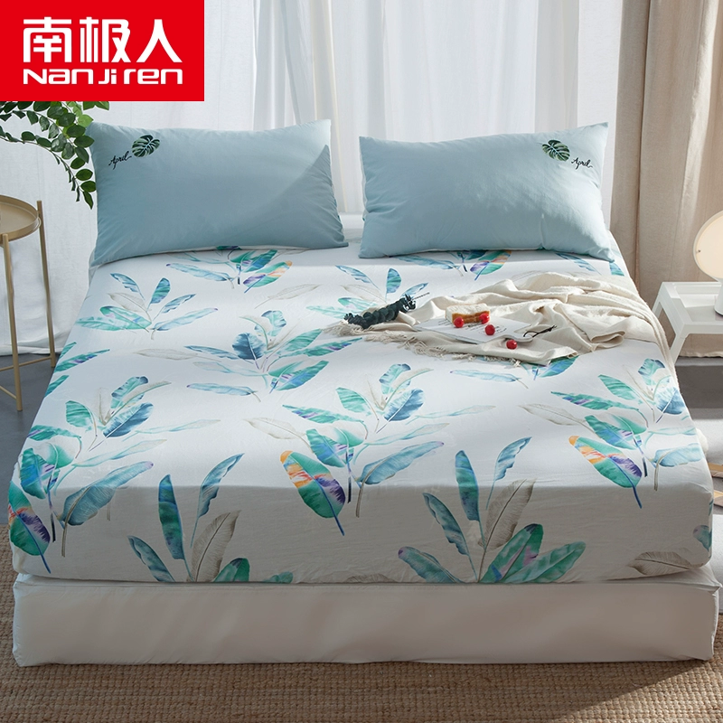 Khăn trải giường bằng vải cotton Nam Cực đơn mảnh cọ cọ nệm trải giường Simmons bảo vệ 1.5 / 1.8m giường gạo - Trang bị Covers