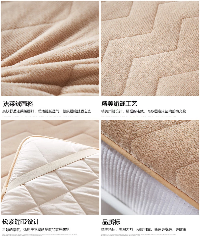 Nam Cực nhung san hô dày tatami nệm đơn hoặc ký túc xá kép 1,2 m 1,5 m nệm pad - Nệm
