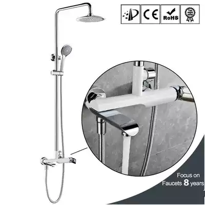 Black and white paint mix and match titanium plated shower hot and cold shower shower wall faucet set