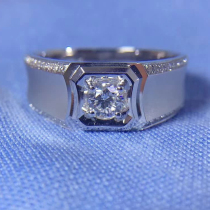 Fu Daisheng A Carat Diamond Ring 18K White Gold 90 Mens Ring Diamond Wedding Ring Diamond Ring Custom