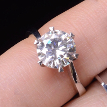 Fu Daisheng Diamond Female Ring Finger pt950 Platinum 70 Wrong Wall Heart Type Six Catch to ring a carat wedding ring