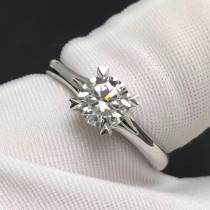 fuzhou university raw 18K50-diamond ring for Women 1 karat loose customized platinum engagement proposed wedding ring