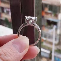 fuzhou university White 18K gold diamond ring group xiang bojin 1 08 karat wedding ring loose women customization