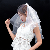 Net red luminous head yarn headdress double layer with flashing lights