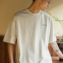 NGOARMY21SS small turtleneck embroidered short-sleeved multi-color T-shirt high-set heavy heavy loose mens half sleeve national tide cotton