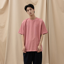 NGOARMY crew neck multi-color printing 255G short-sleeved T-shirt versatile loose men and women lovers national tide solid color base