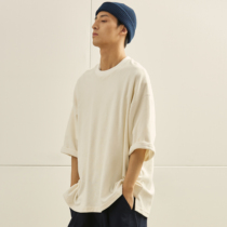 NGOARMY 21SS high-definition towel material short-sleeved TEE loose Japanese slit wild comfortable cotton national tide