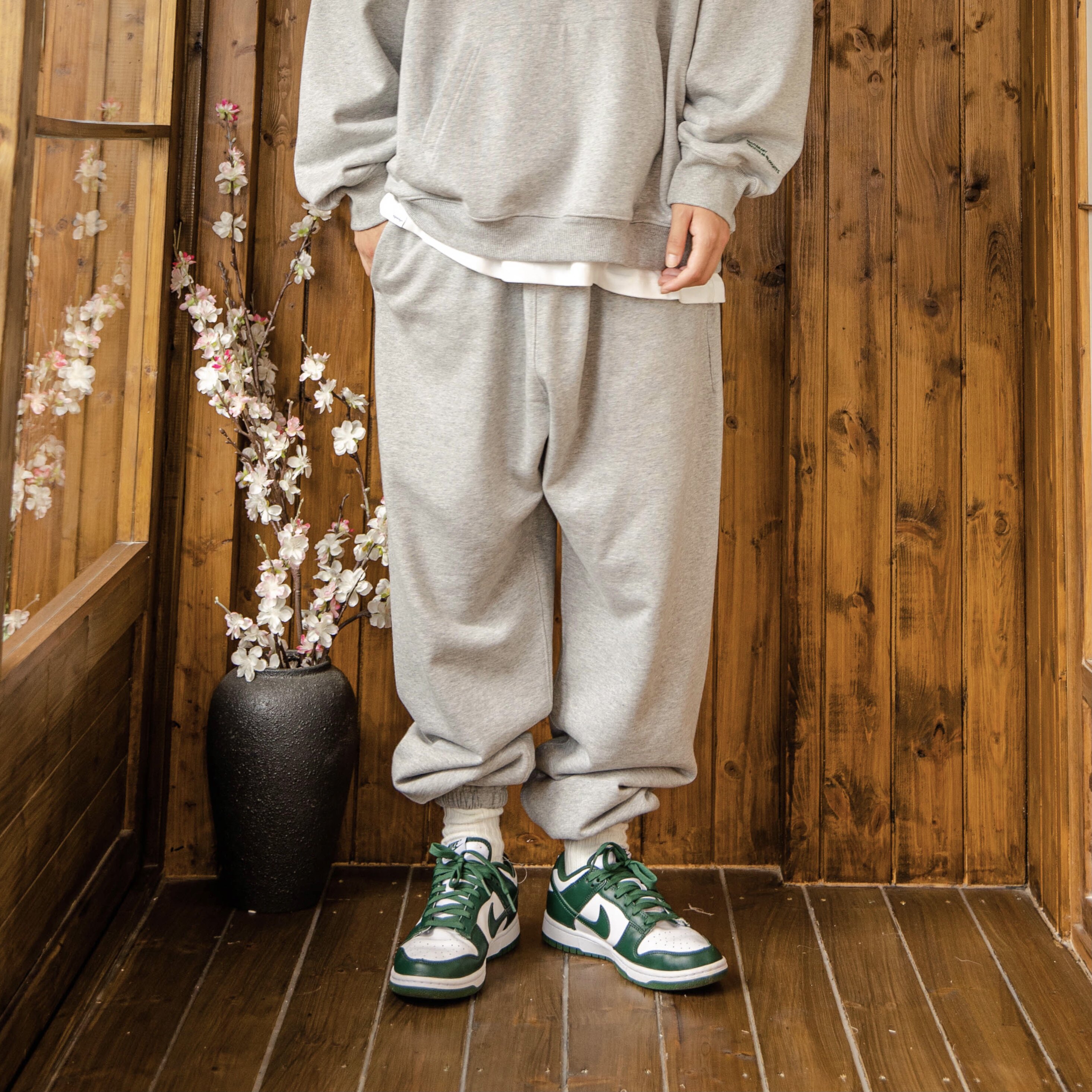 NGOARMY Antibacterial Pants Plus Velvet Loose Leg Pants Japanese All-match Casual National Tide Cylinder Seamless