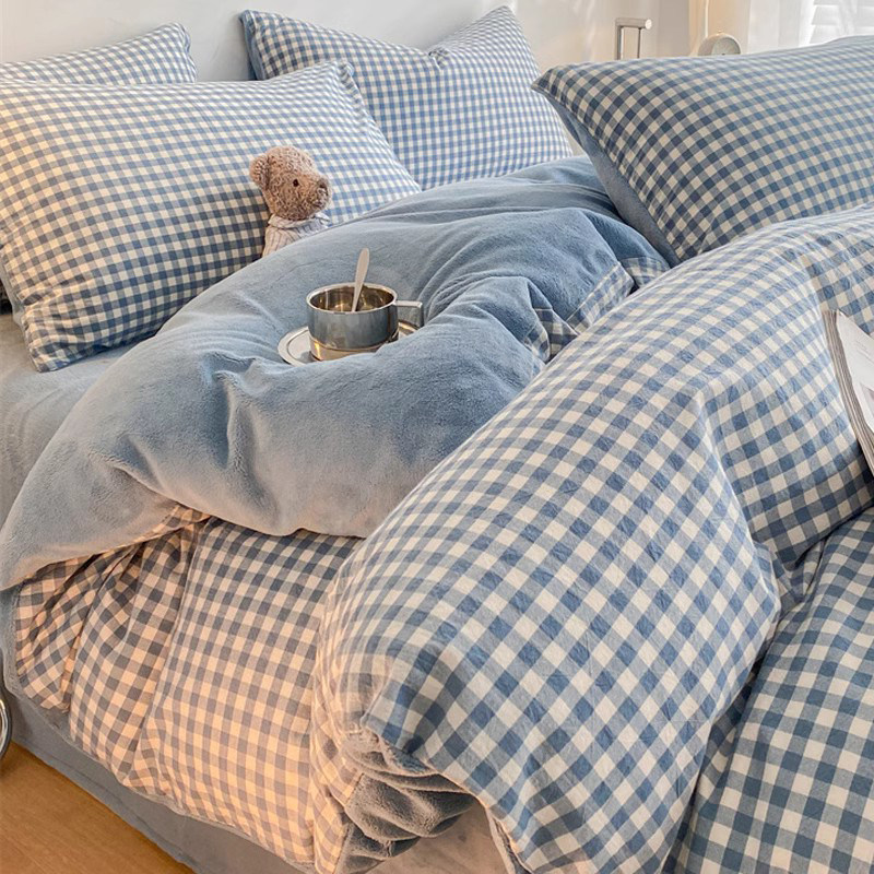 A Full Cotton Pure Cotton B Milk Suede Quilt Cover Single single Thickened Coral Flannel Face Quilt Cover Winter Gushed by Single-Taobao