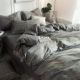Ins gió nhỏ cotton tươi bộ đồ giường bốn bộ tấm người 3 ba bộ chăn đỏ Bắc Âu
