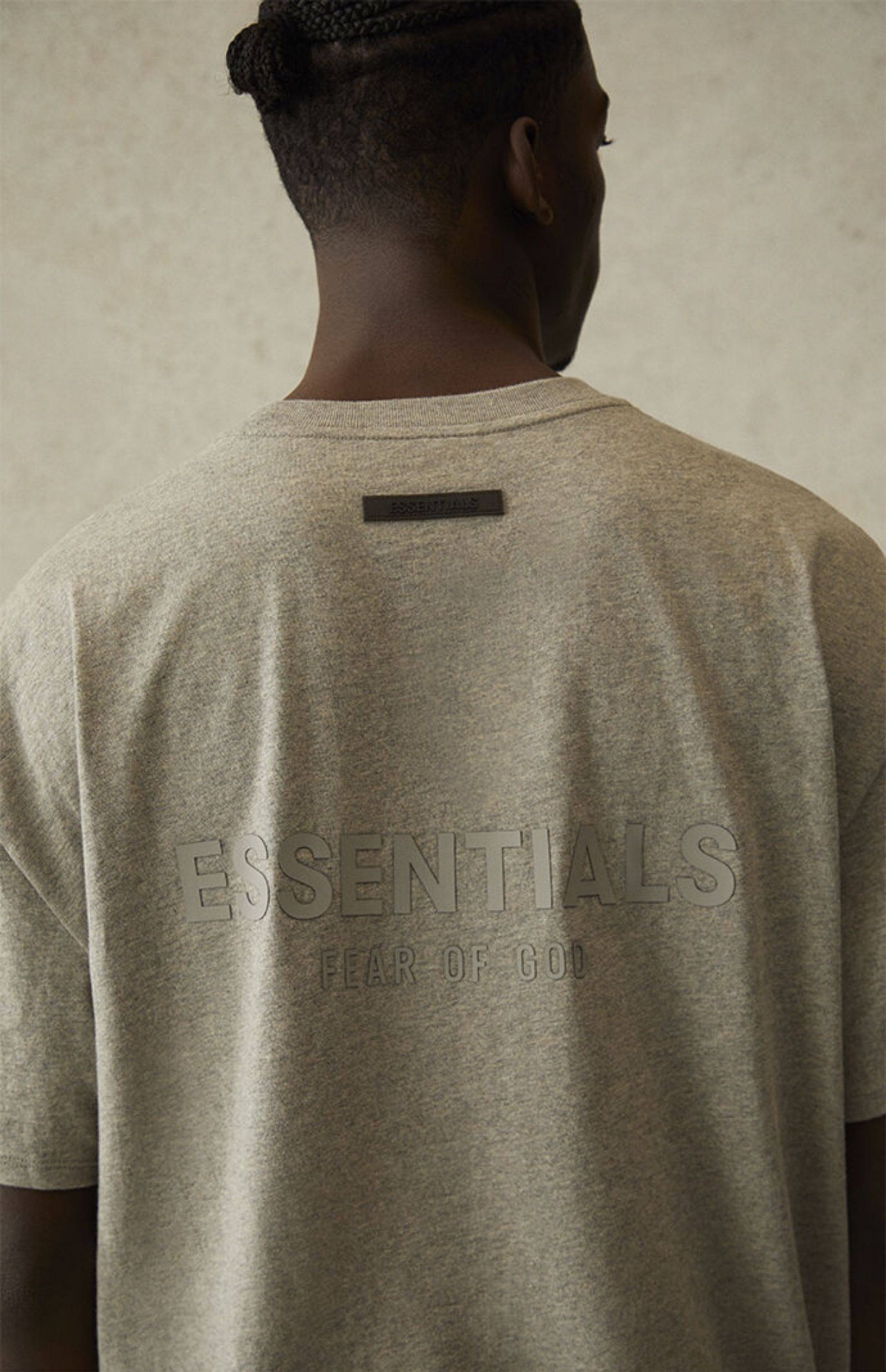 Имеется в наличии высококачественный товар Fear of God FOG Essentials 21ss за письмо logo короткий рукав Футболка мужской, essentials fog fear of god 