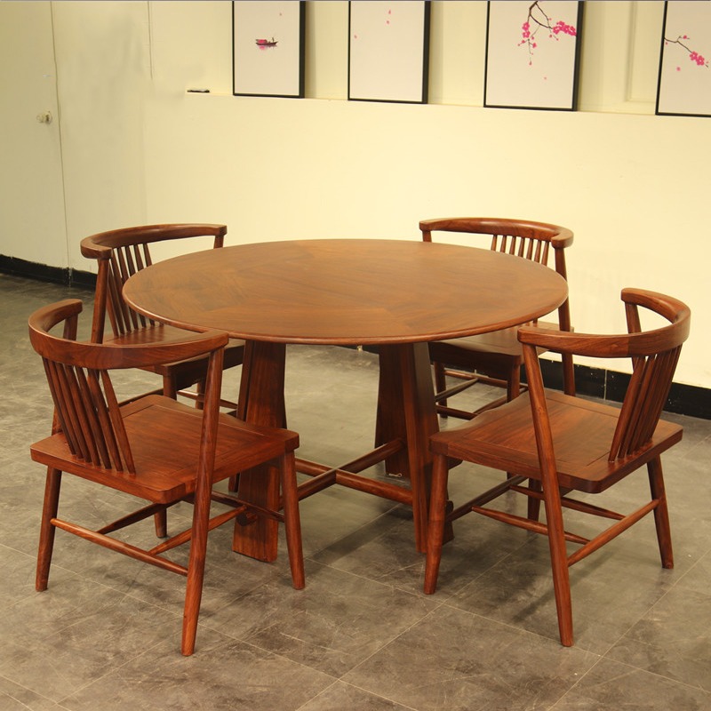 New Chinese lunar pears furniture table dining chair Hedgehog Purple Sandalwood Furniture Dining Room Table Flowers Pear Wood Tea Table Tea Chairs