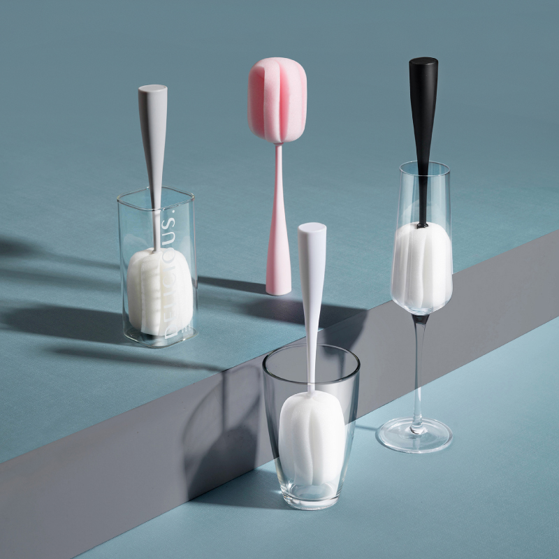 3 - Brush - clean glass brush - clean glass - clean glass - brush - kitchen brush with a long - handle glass bottle
