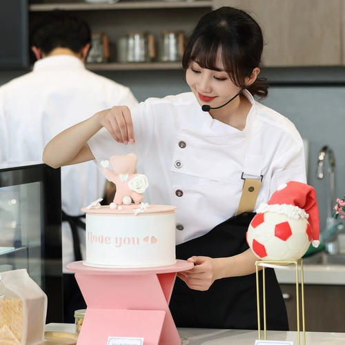 Хлебопечка хлеб хлеб молоко магазин чая официант рабочая одежда Индивидуальная западная кафе после шеф -повара