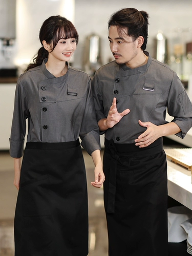 Хлебопечка хлеб хлеб молоко магазин чая официант рабочая одежда Индивидуальная западная кафе после шеф -повара