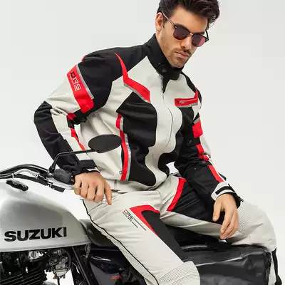 Duhan locomotive clothing cycling suit suit suit suit men summer off-road mesh anti-wrestling suit locomotive suit