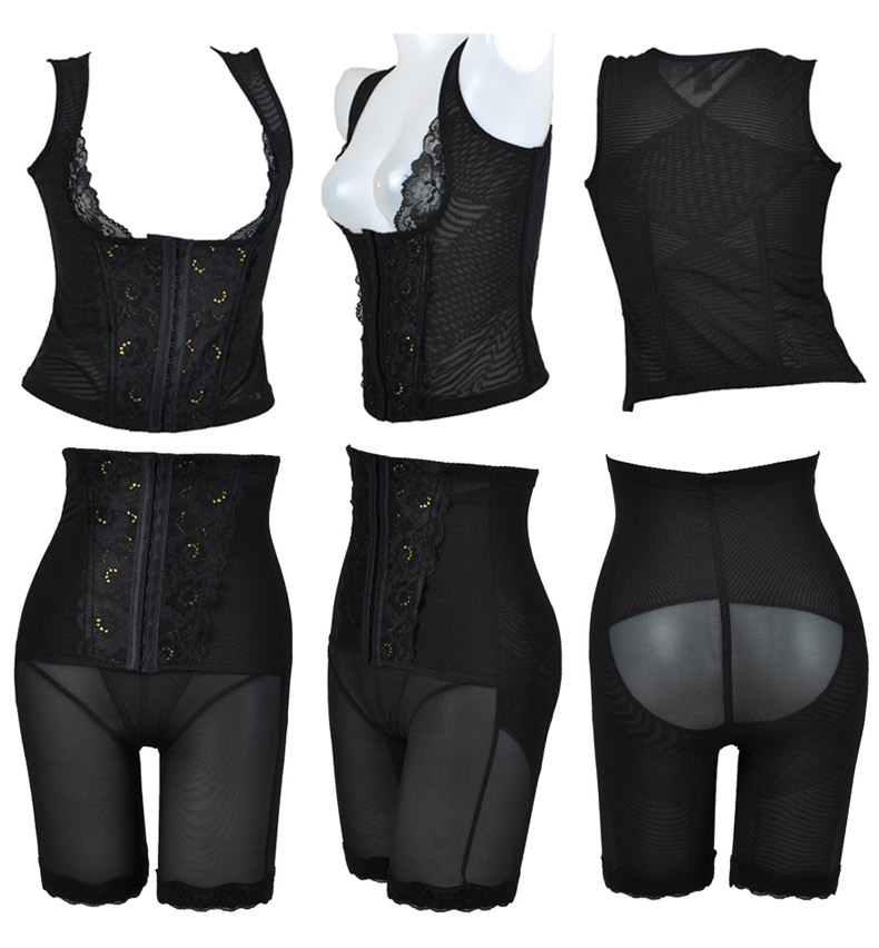 Tingmei 2018 mùa hè chia corset phù hợp với chức năng cao tummy hông giảm béo quần áo với tráng trọng lượng nén cơ thể điêu khắc