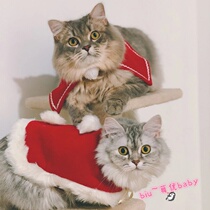 New Year Pet Cat Supplies Mini cold cloak Bells Christmas Shawl Cloak Skirt Cloak Dog Cat scarf