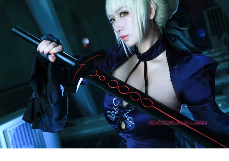 Spot Uwowo giải trí tổ yến ALTER số phận ăn mặc Ver. Wu Wang saber tay đen quần áo cosplay nữ