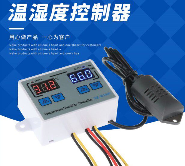 XK-W1099 intelligent digital display temperature and humidity controller Temperature and humidity control dual-use greenhouse incubation constant humidity