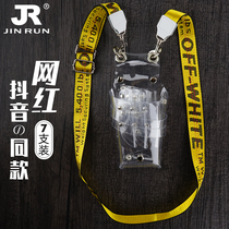 peekaboo transparent scissors bag inclined satchel red hair type division Purse Personality Creative Tide Cut Hair Hairdressing Kit