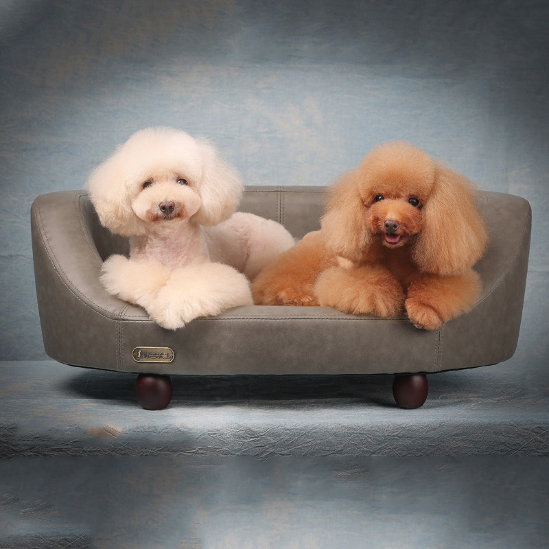 Full Leather Small Prince Star Dog Cat Pet Sofa Bed Iseketedi Bo Mee Snow Small Princess Bed Nest Bed Waterproof 