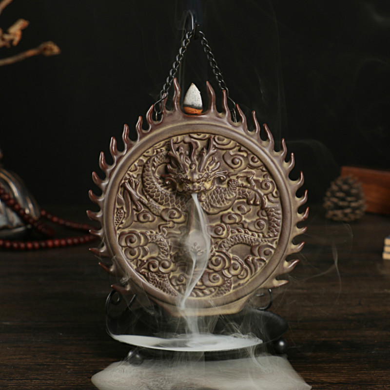 Ninth Five-Day Ceramics Reversed Incense Furnace Shan Incense Furnace Sandalwood Incense Furnace Creative Tea Tower Fragrance Furnace Tea ornaments