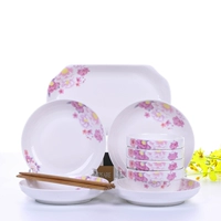 Binhai 4 миски, 4 тарелки, 4 ложки, 4 палочки для еды, 1 рыбная тарелка