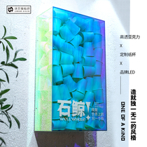 Light Box Billboard Door Heads Ins Wind Dazzling Neon Acrylic Sign Shine Hanging Outdoor Door Head Custom