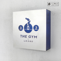 Acrylic metal mirror light box billboard custom-made door head display card luminous door card outdoor sign set to do