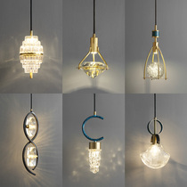 World crown all-copper headboard chandeliers modern minimalist bedroom with small light and luxurious chandeliers with new single-head lamps