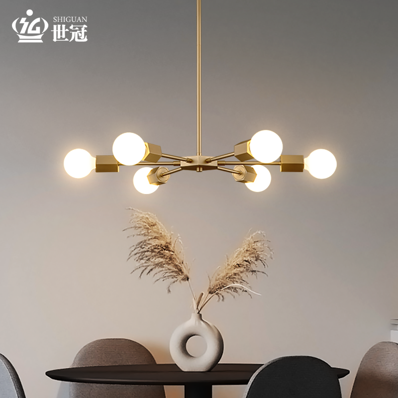 World Crown Nordic Living Room Chandelia Modern Minimalist Dining Room Light Creativity Net Red Bedroom Bookhouse Lamps