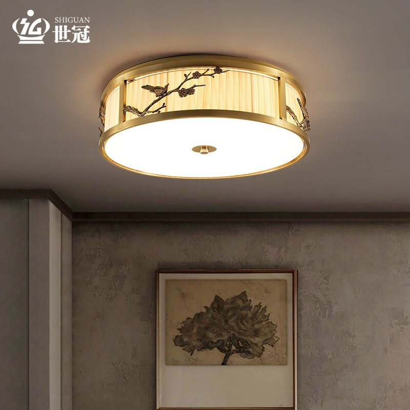 Creative design New Chinese style eyebrow Classical round bedroom lamp Ceiling lamp American modern simple lamps