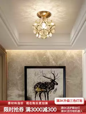 All-copper new personality creative ceiling lamp American light luxury aisle lamp Corridor lamp Entrance lamp Household lamp Foyer lamp