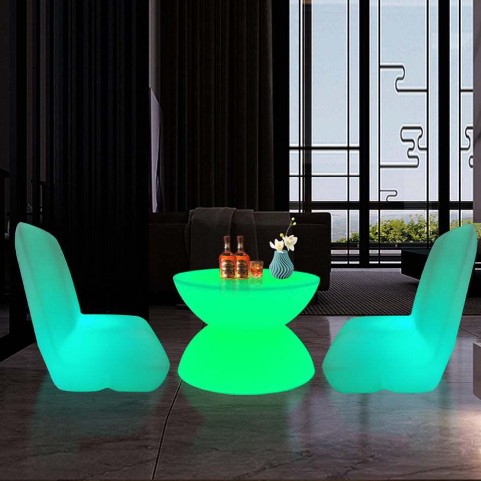 Outdoor stool direct sales LED luminous coffee table Fashion living room chair Modern bar table Bar backrest table Loose table