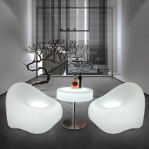 Creative leisure luminous table Single round coffee table Combination furniture Sofa stool Loose table Bar table backrest chair