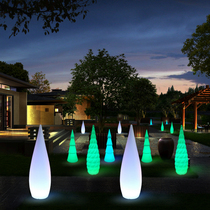 LED luminous decorative floor lamp Convention rental lighting Modern luminous balcony courtyard led water drop lamp