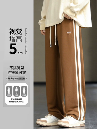 Мужские летние повседневные брюки, осенние спортивные штаны, оверсайз, свободный прямой крой