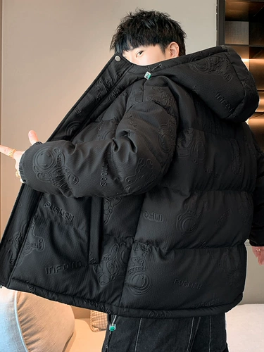 Утепленная удерживающая тепло куртка, короткий пуховик с капюшоном