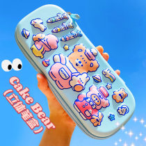 milkjoy transparent bear pencil bag female cute rabbit cartoon high school students Japanese ins style Korean stationery box