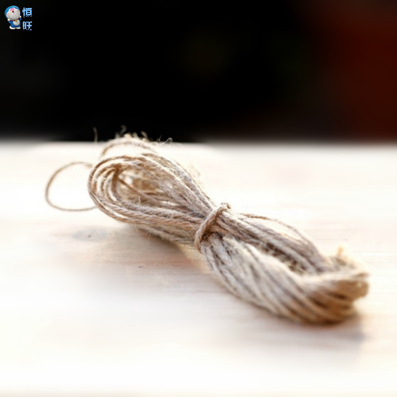 Microlandscape with suspension bottle rope, hand rope diy 1 m 3 hemp rope natural rope