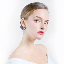 Retro earrings female Hong Kong style palace temperament pearl earrings advanced sense European and American Baroque earrings earrings ear clip without ear hole